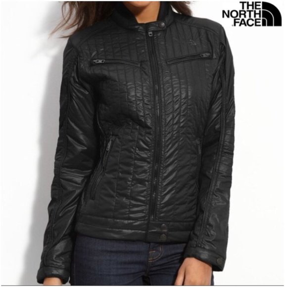 The North Face Jackets \u0026 Coats | The North Face Black Midori Moto Jacket Zip Pocket Insulated Water Repellent | Color: Black | Size: M | Glamposh's